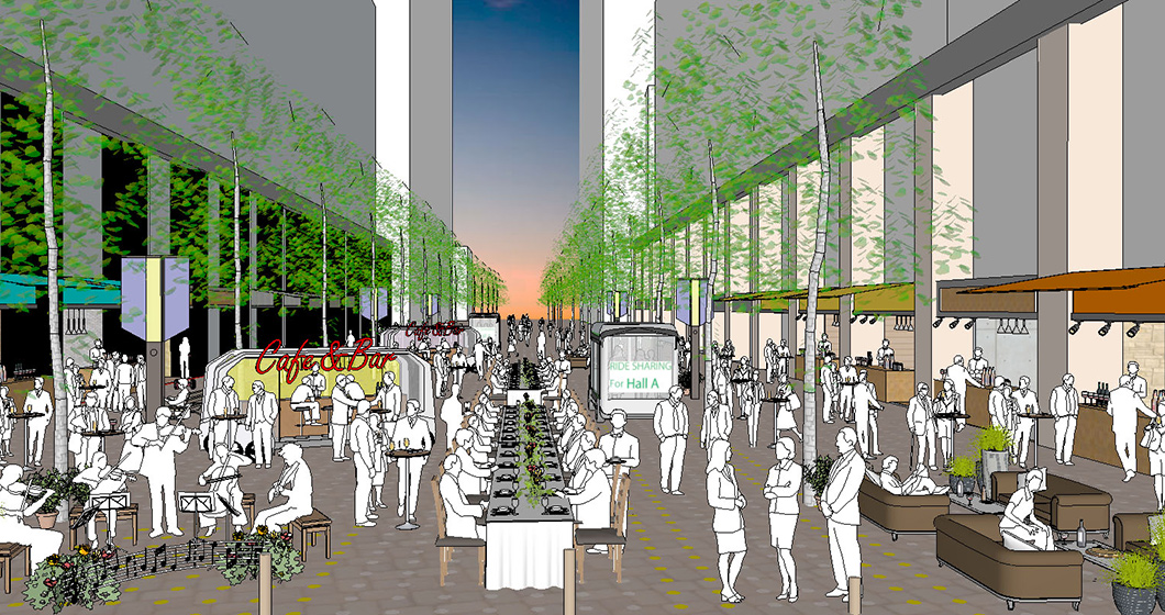 Redesigning image at walkable street spaces (not daily)
