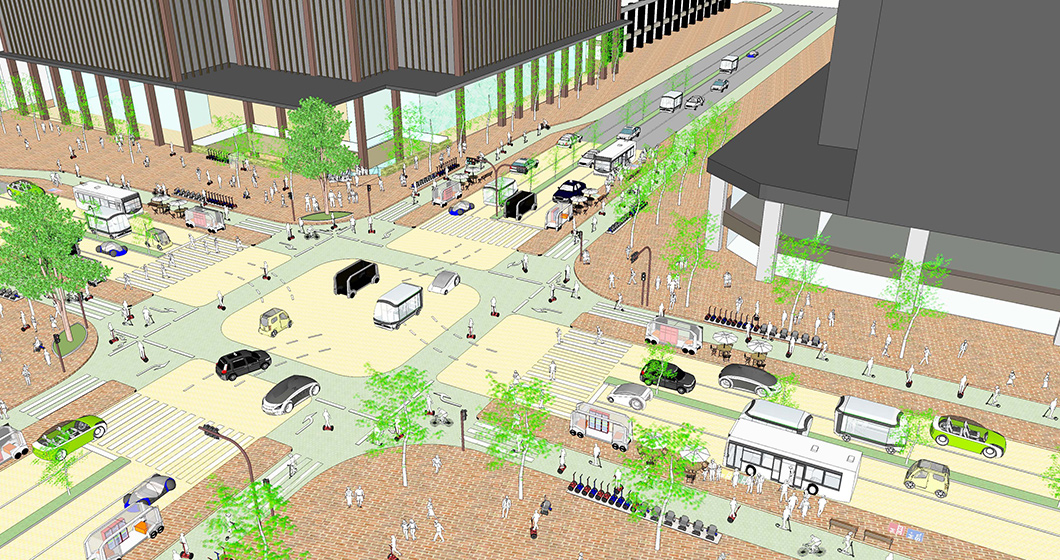 Redesigning image at transport hubs